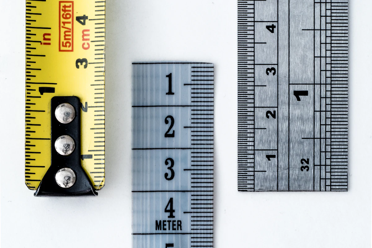 Measuring tapes and rulers used for construction planning